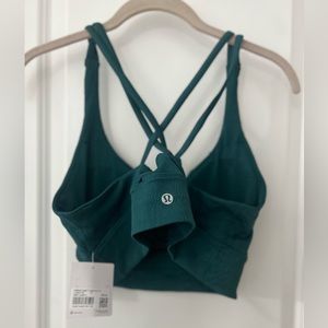 Lululemon ribbed energy bra storm teal size 12 NWT